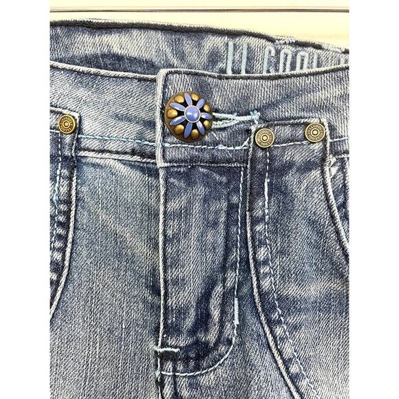 VTG LL Cool J Women's Blue Flare Denim Jeans Sz 5 Y2K Retro Soft 90's - Picture 8 of 12